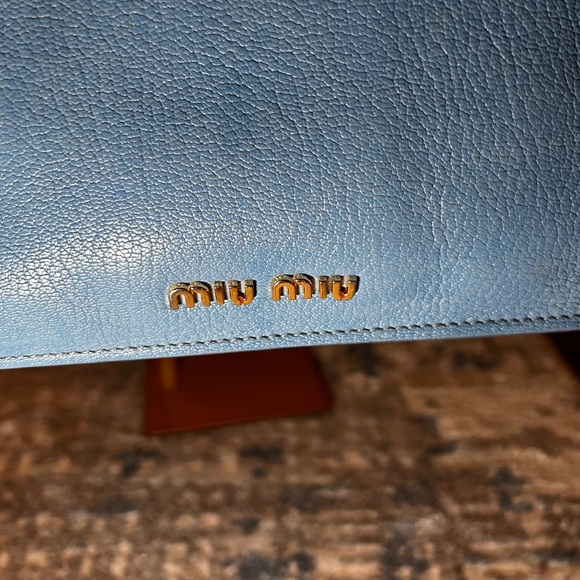 064. Miu Miu two tone Madras Leather Tote/project bag - Picture 2 of 16